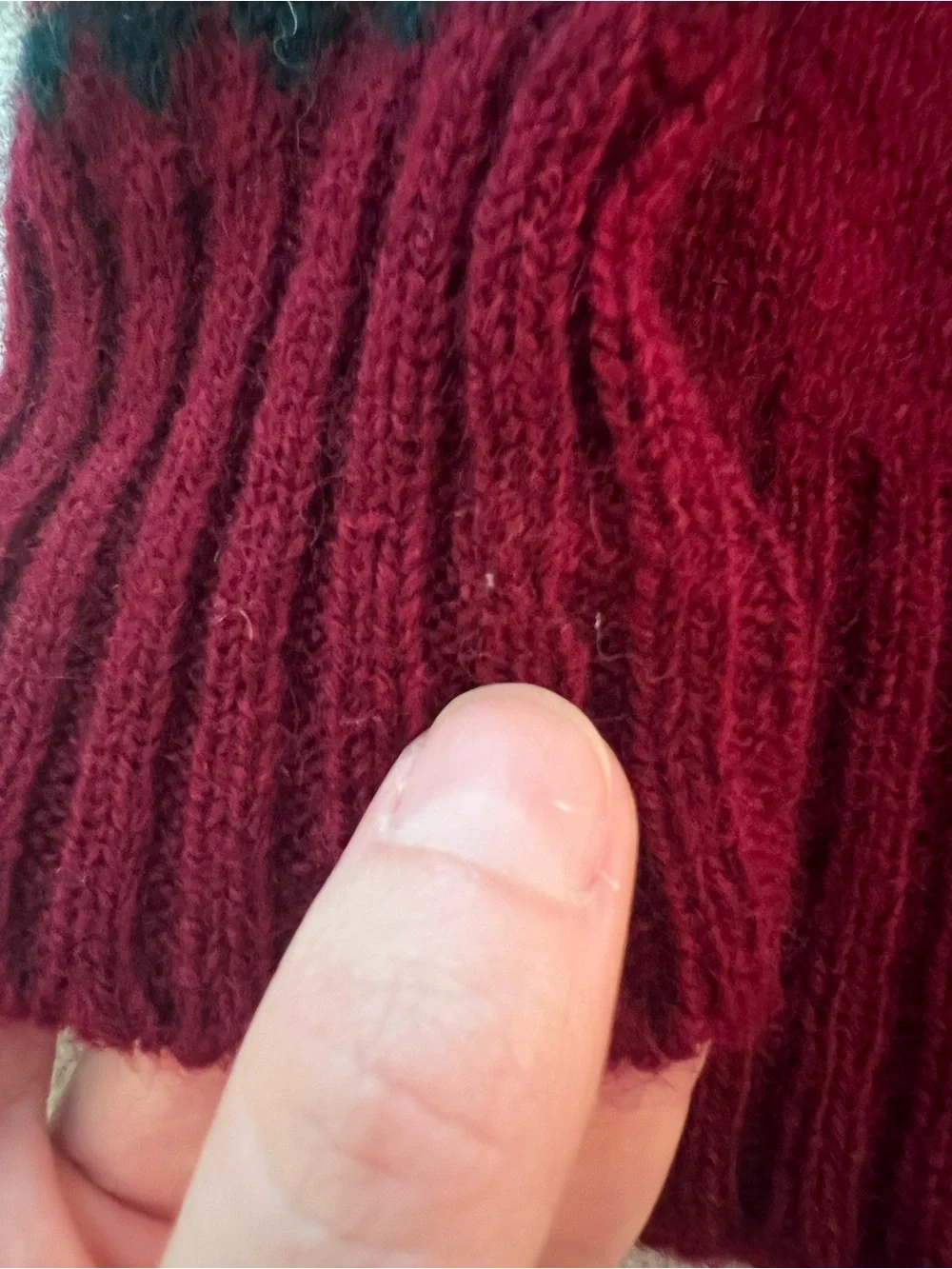 Vintage 1970s 1980s Shetland Wool Burgundy Fair Isle Sweater with Puff Sleeves